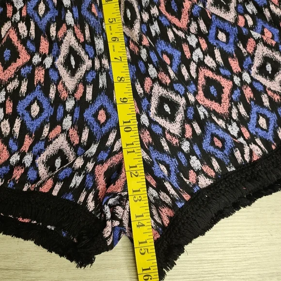 ❤No Boundaries Aztec Fringe Shorts Juniors XXXL 21 Boho Smocked Tassel Womens 18 - Picture 7 of 9